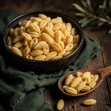 organic malloreddos small shell pasta — natural serving