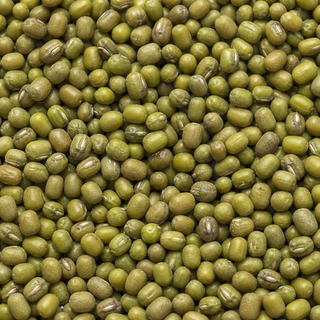 Organic mung beans extreme close-up