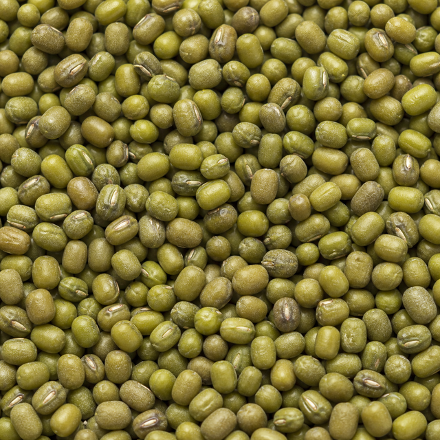 Organic mung beans extreme close-up