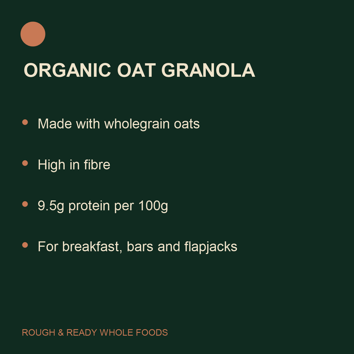 Organic oat granola base benefits