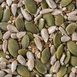 Extreme close-up of Organic Omega Four Seed Mix