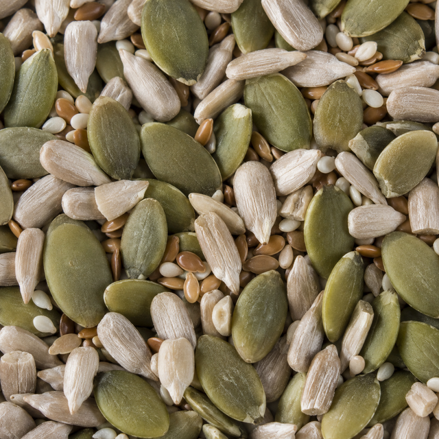 Extreme close-up of Organic Omega Four Seed Mix