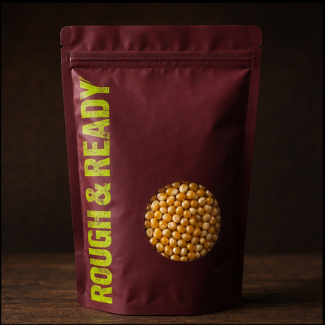 Rough and Ready popping corn pouch