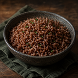 Organic Red Rice serving suggestion