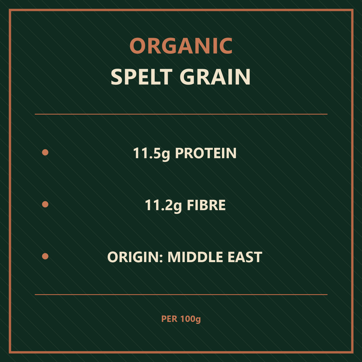 Organic Spelt Grain — factual benefits