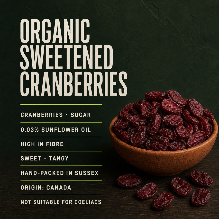 Organic Sweetened Cranberries product facts