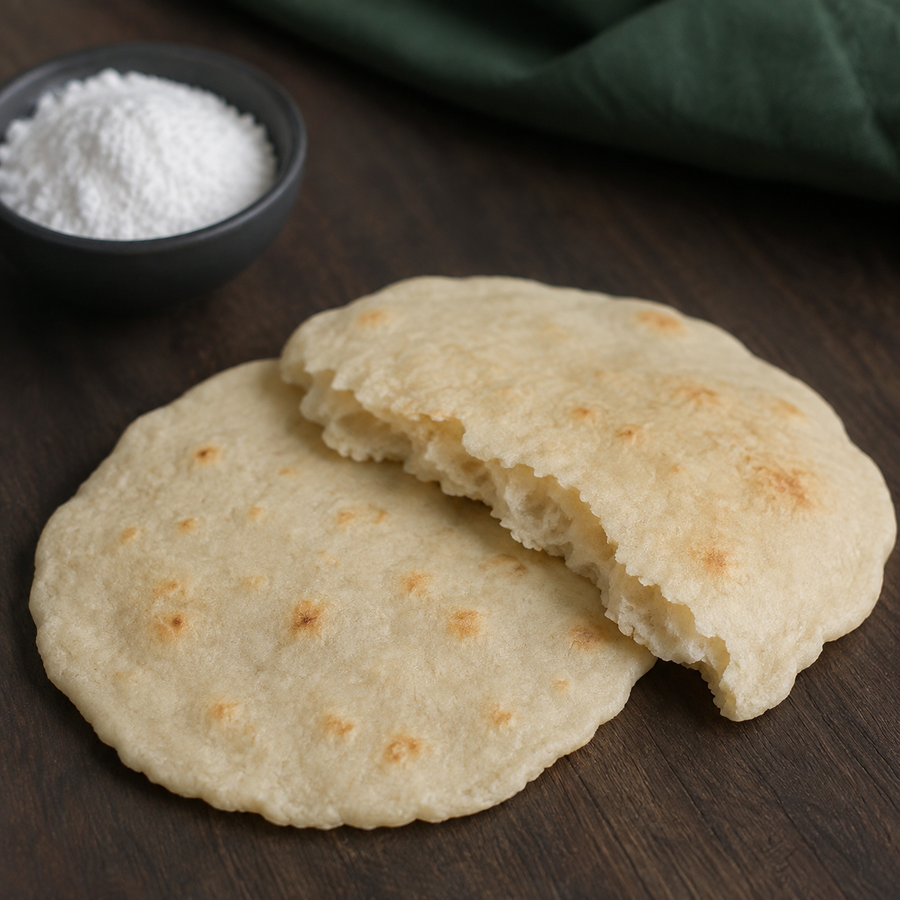Flatbreads made with organic tapioca flour
