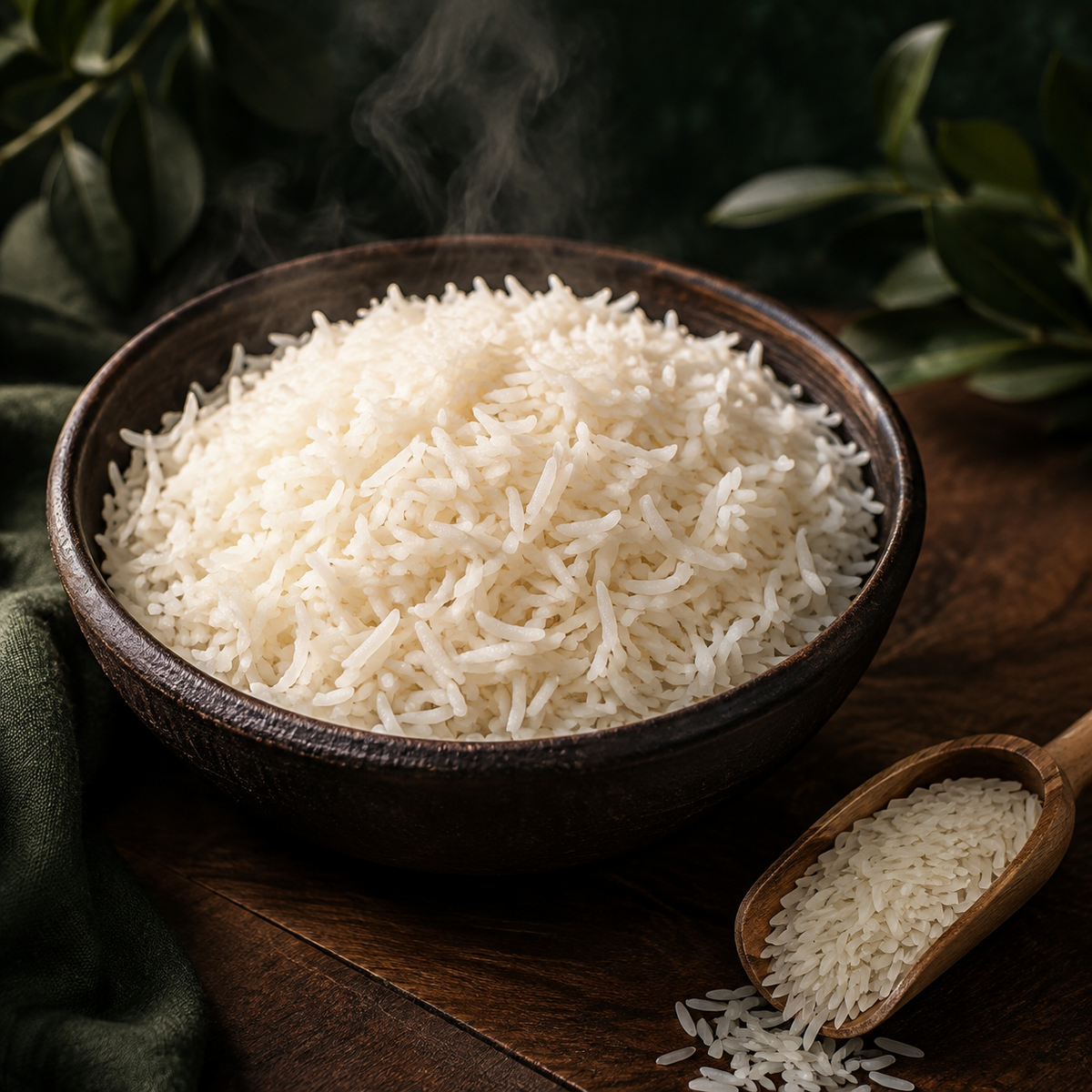 Organic White Basmati Rice – serving suggestion