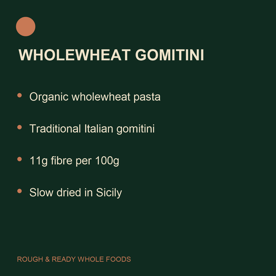 Organic Wholewheat Gomitini product facts