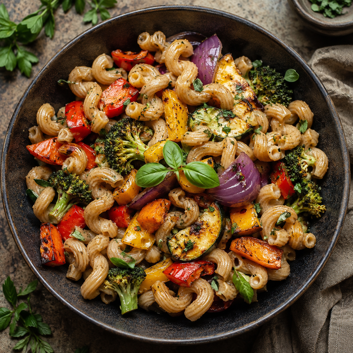 Organic Wholewheat Gomitini serving suggestion