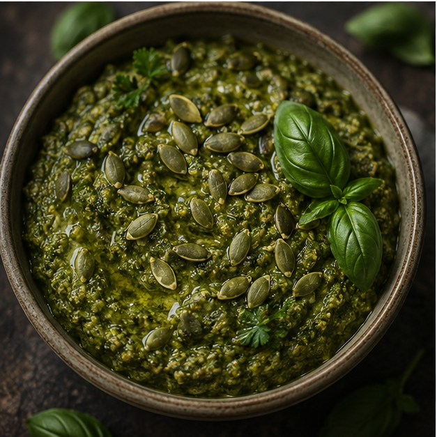 Organic pumpkin seed pesto
