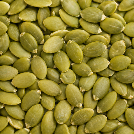 Close-up of green pumpkin seeds