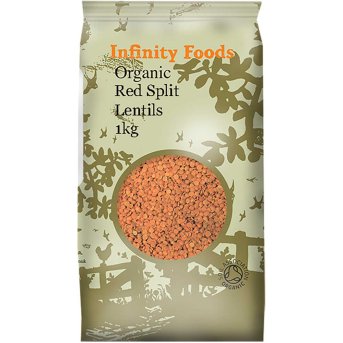 Infinity Foods Organic Red Split Lentils authentic pack