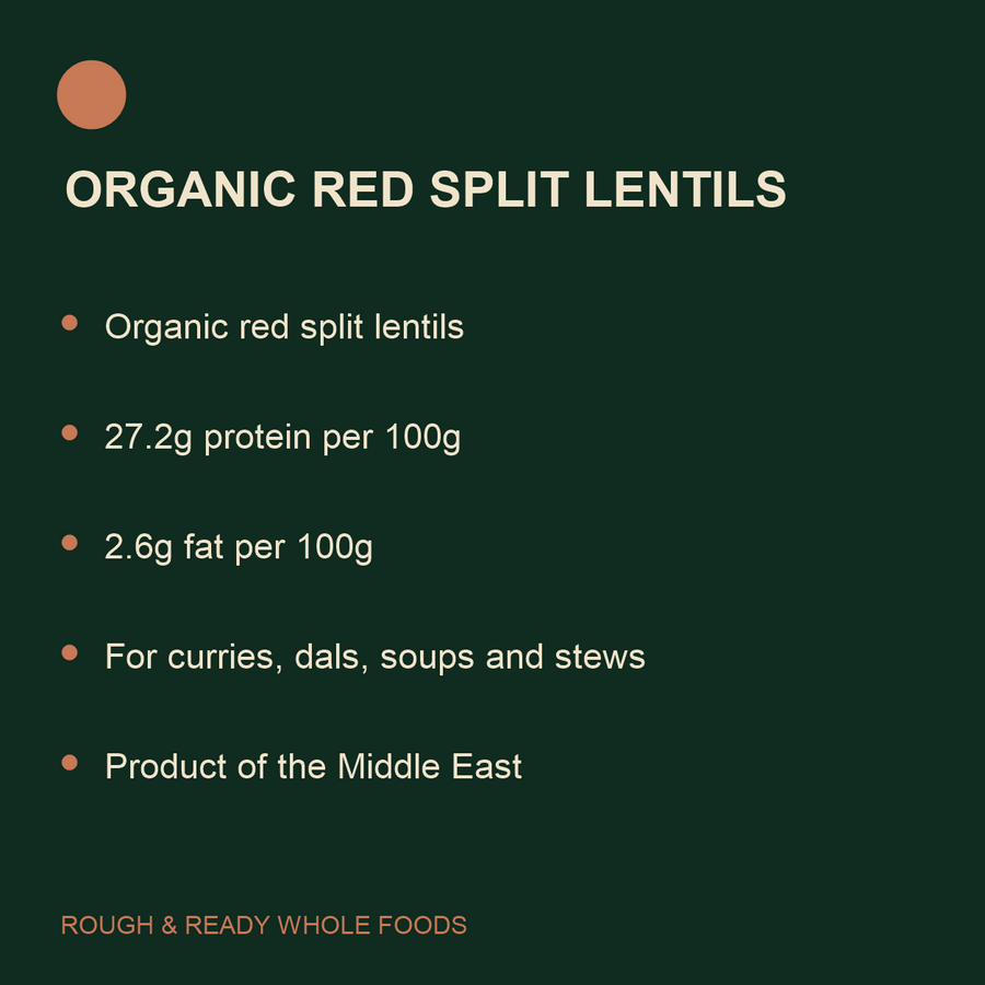 Infinity Foods Organic Red Split Lentils product facts