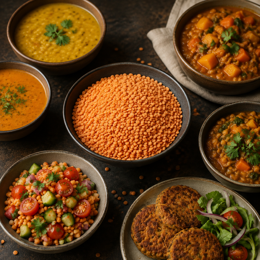 Ways to use organic red split lentils