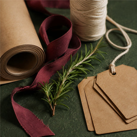 Gift Wrapping — gift wrapping materials macro hero
