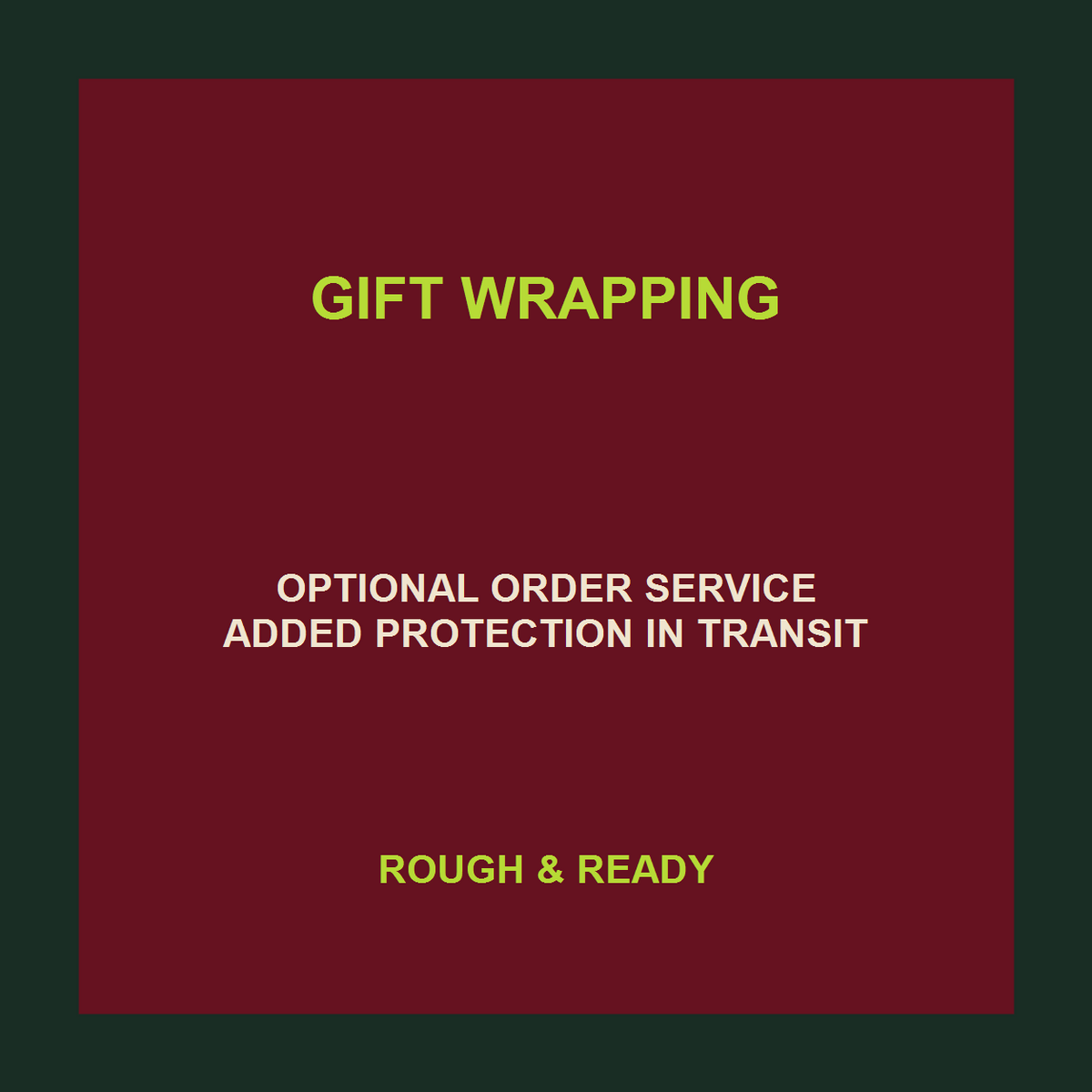 Gift Wrapping — service facts