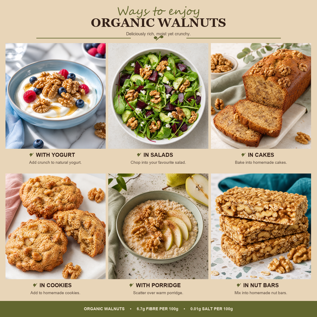 Organic Walnuts Halves — ways to enjoy | shopify-five-image-product-workflow product=15006458085749 slot=5
