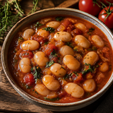 Organic butter bean tomato stew