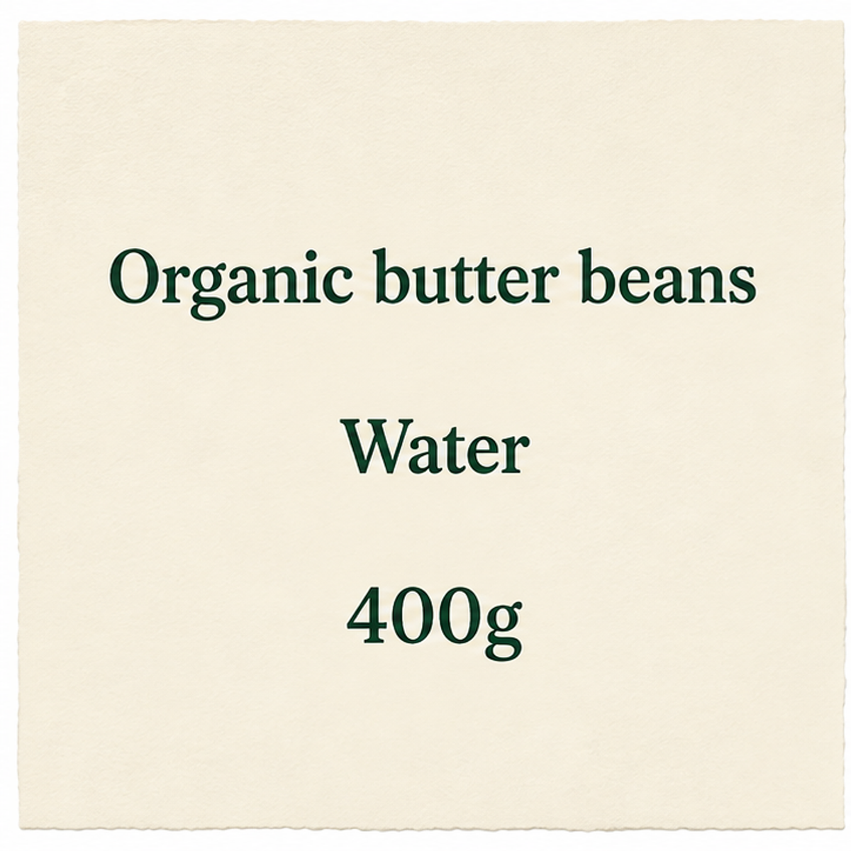 Biona Organic Butter Beans ingredients