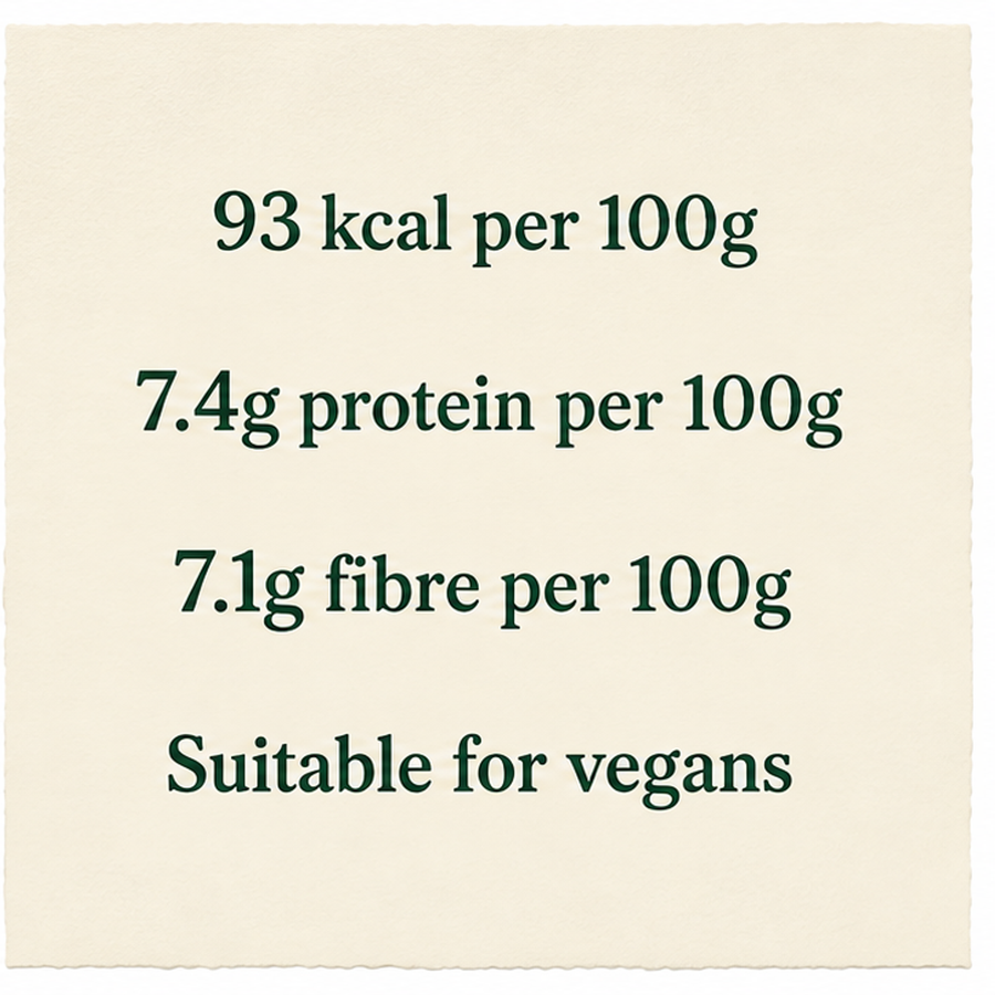 Biona Organic Butter Beans nutrition facts