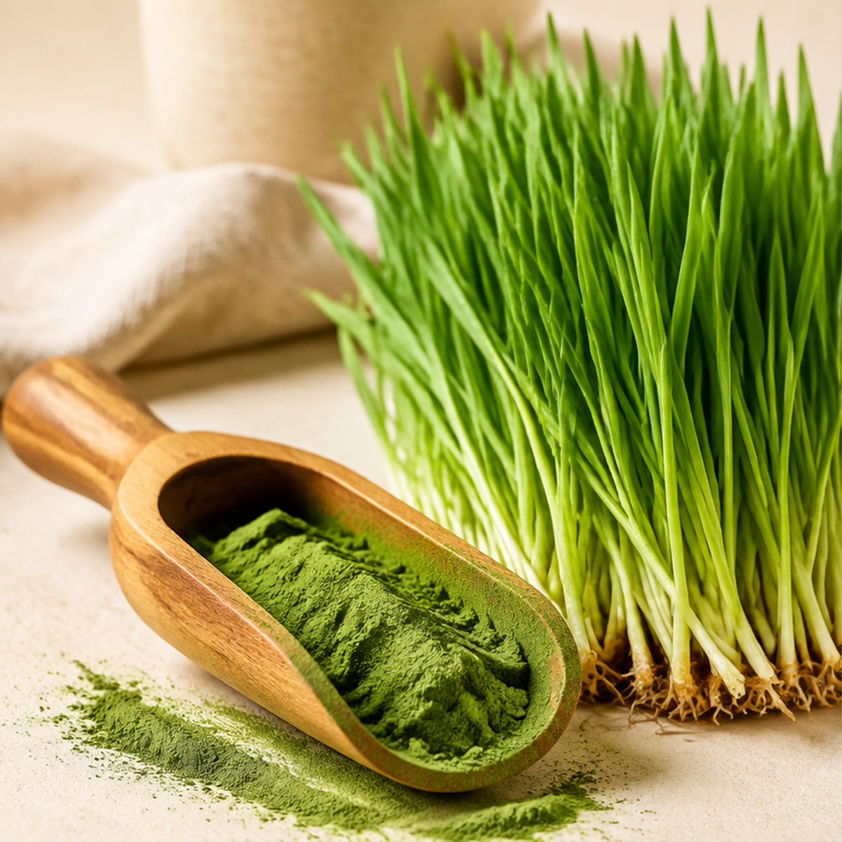 Wheat grass powder and fresh wheat grass