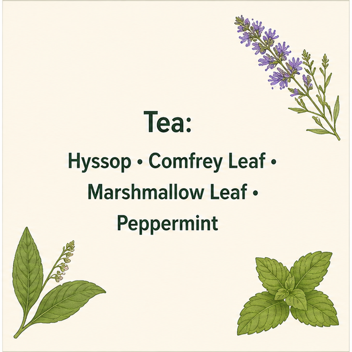 SHS Lu Tea ingredients