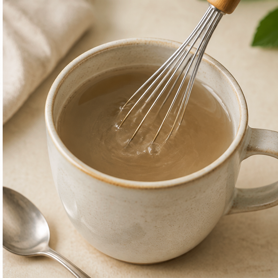 Preparing slippery elm powder with water