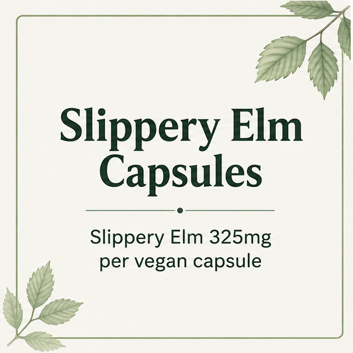 SHS Slippery Elm Capsules factual information