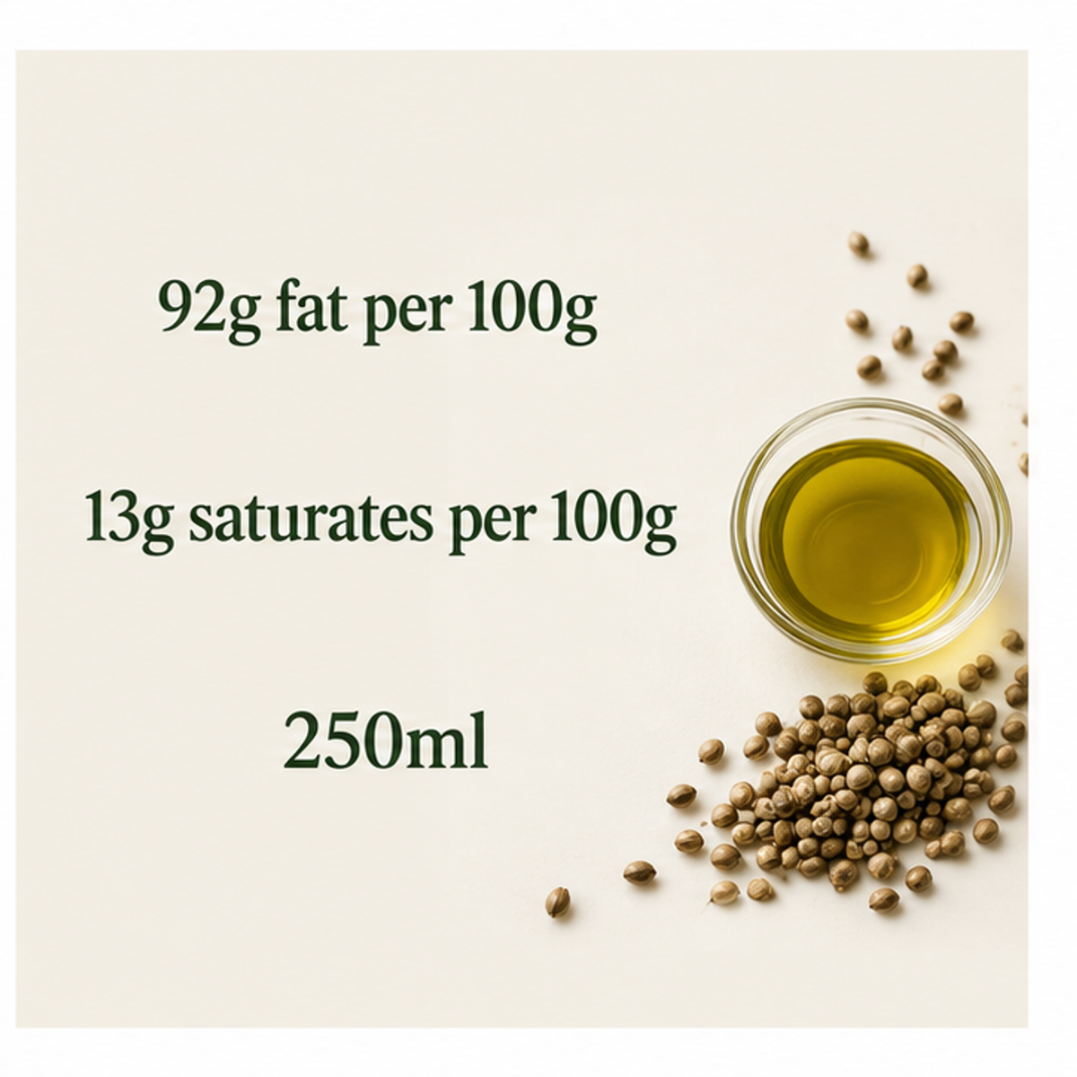 Clearspring Organic Hemp Oil nutrition facts