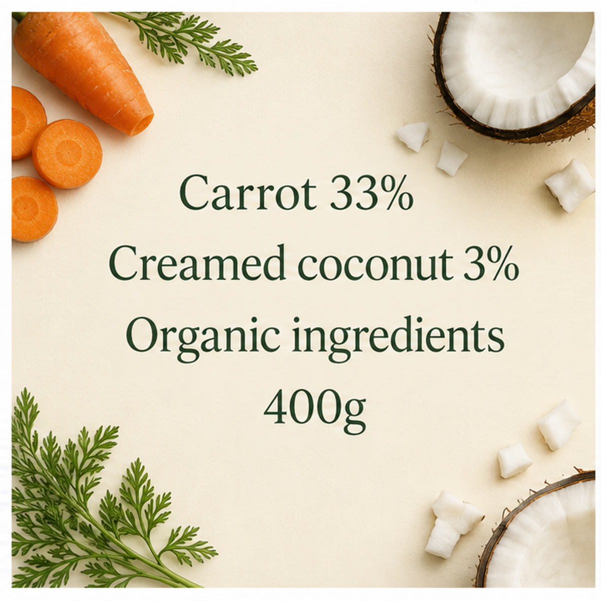 Free and Easy Carrot and Coconut Soup ingredients