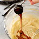 Adding pure vanilla extract to cake batter