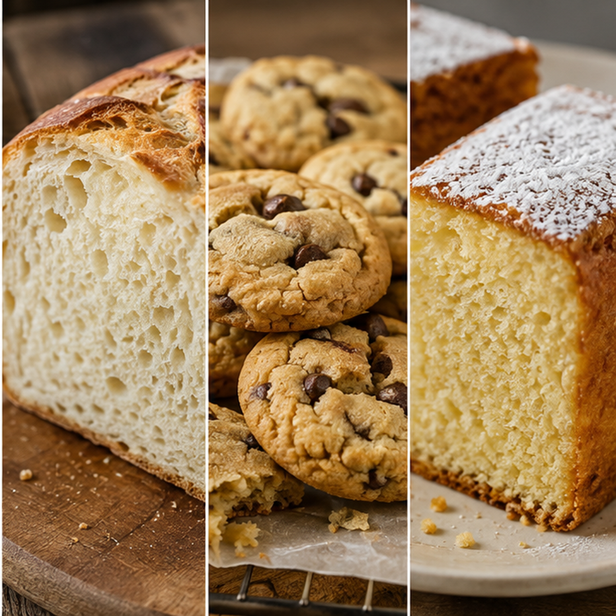 Gluten-free bakes made with xanthan gum