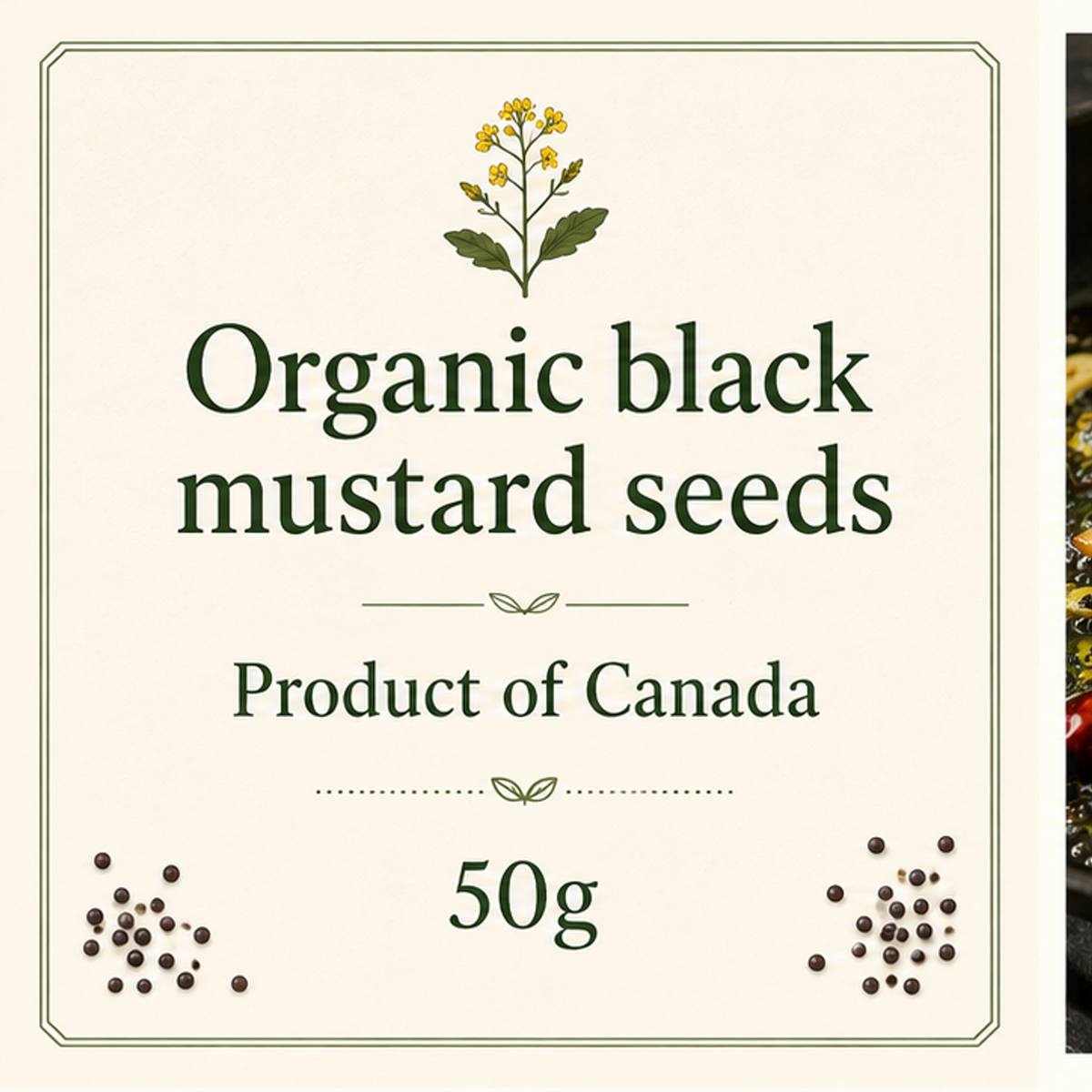 Organic black mustard seed product facts