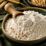 Organic white spelt flour macro