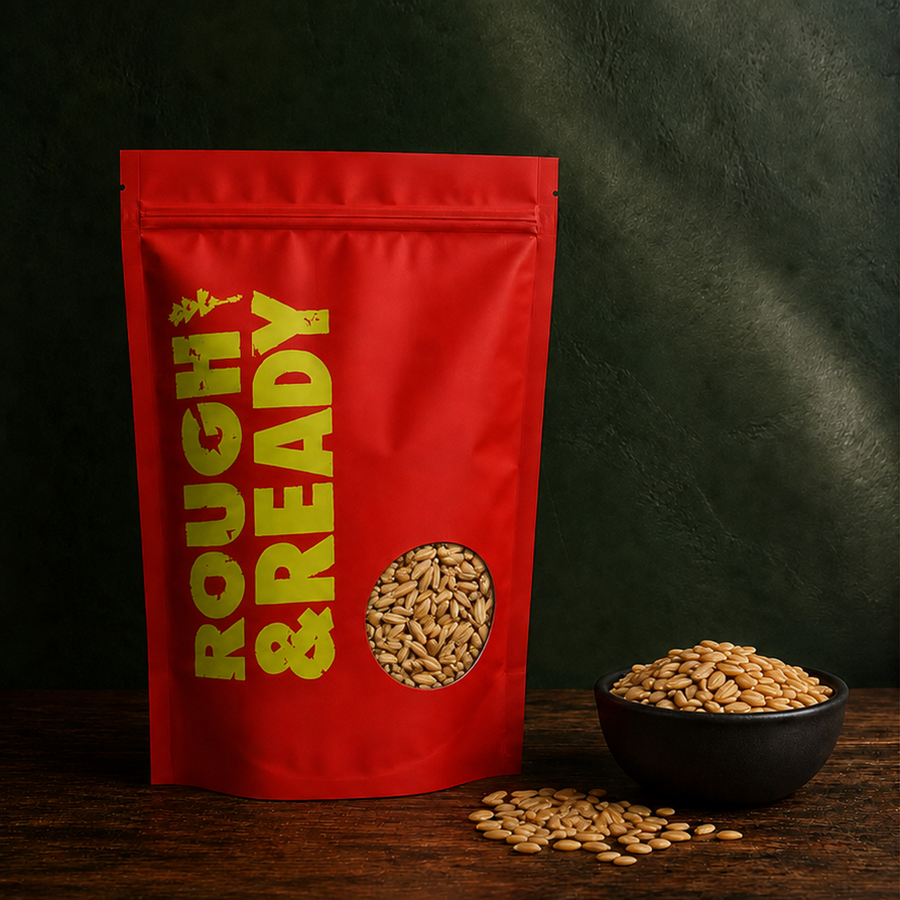 Rough and Ready organic spelt grain pouch