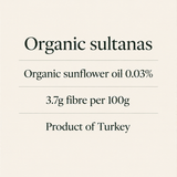 Organic sultanas ingredient nutrition and origin facts