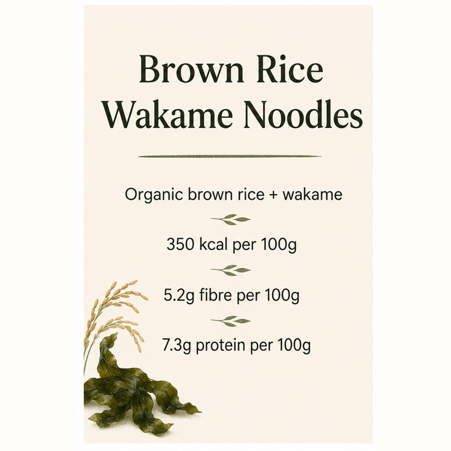 King Soba Brown Rice Wakame Noodles ingredients and nutrition facts