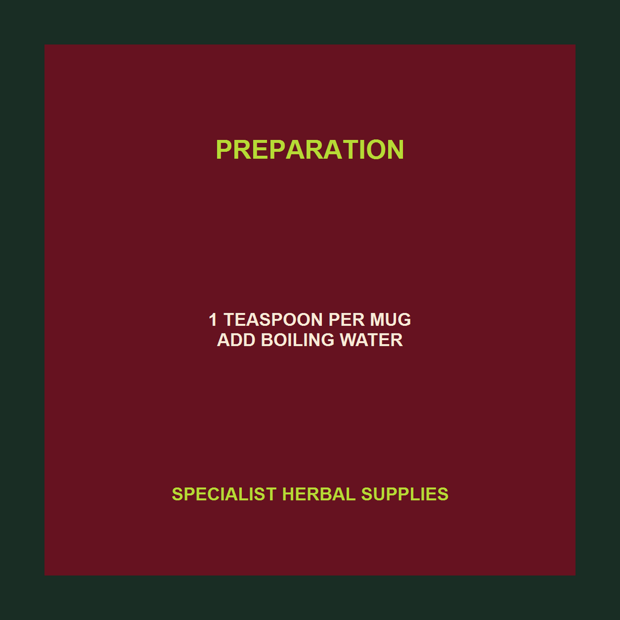 SHS Marshmallow Leaf Tea preparation facts
