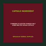 SHS Gymnema capsule ingredient facts