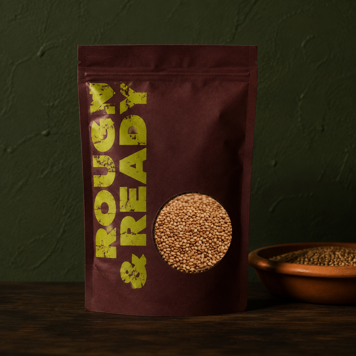 Rough and Ready organic whole brown sesame seeds pouch