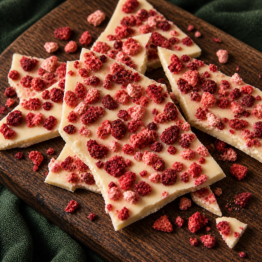 Recipe inspiration using freeze dried red berry nibs