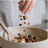 Recipe inspiration: mixing vine fruit into baking mixture