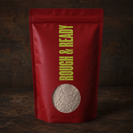 Rough & Ready pouch with rye flour window