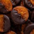Extreme close-up of Seggiano chocolate rum clementines