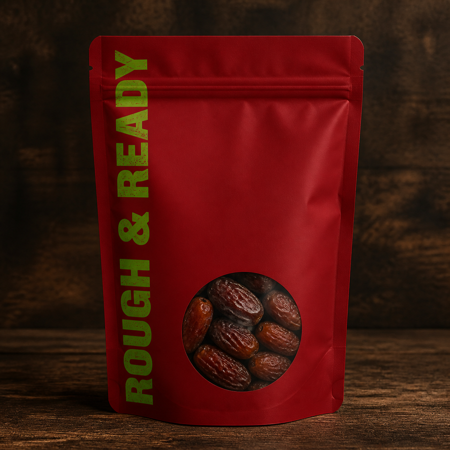 Rough & Ready pouch with dried dates window