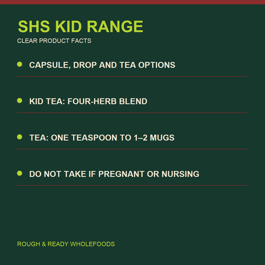 SHS Kid Range — factual product benefits