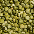 Organic split green peas extreme close-up