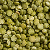 Organic split green peas extreme close-up