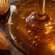 Extreme close-up of natural almond extract